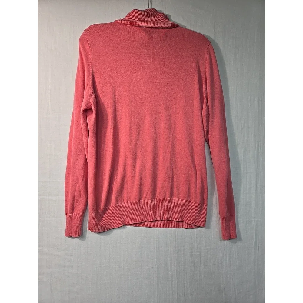 Talbots Women's‎ XL Pink Turtleneck Sweater Top Pima Cotton Base Layer L/S